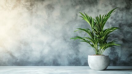 Minimalist Urban Space with White Plastered Concrete Wall and Copy Space for Creative Presentations