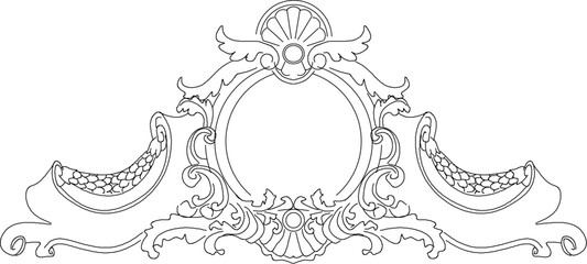 Neoclassical Style Decor vector illustration silhouette design ornament vintage ethnic classic