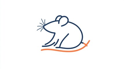 Simple line drawing of a mouse