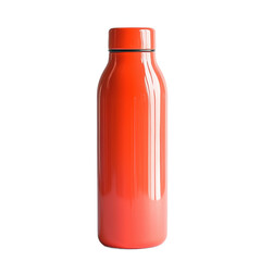Red Metal Water Bottle on Transparent PNG Background