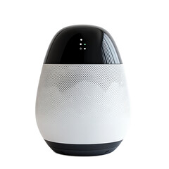 White And Black Egg Shaped Smart Speaker Transparent PNG Background