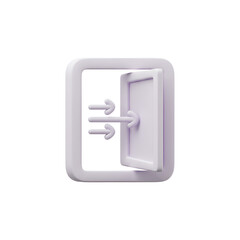 Simple Open Window Breeze Line Icon with Wind Lines