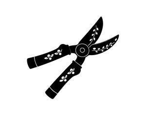 creative details gardening scissors icon Vector Illustration