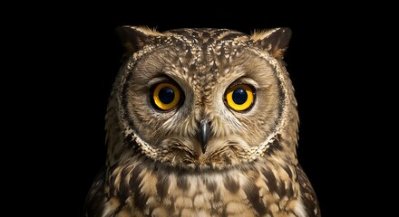 Fototapeta premium Close-up of an Owl - Intense gaze suggests wisdom - Natural history documentaries