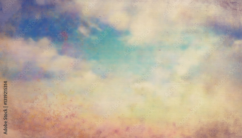 Poster soft pastel sky texture with warm and cool watercolor tones, artistic abstract background for digita