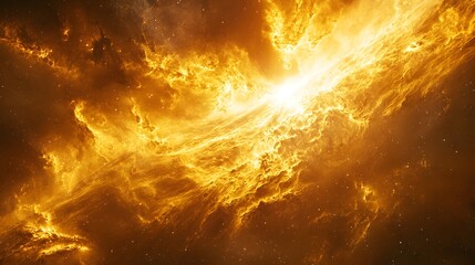 62. A glowing celestial abyss with radiant nebulae expanding into infinity, depicting the origins of the cosmos