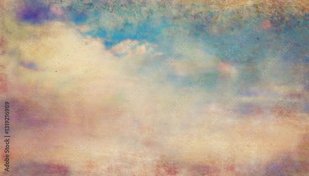 Poster soft pastel sky texture with warm and cool watercolor tones, artistic abstract background for digita