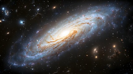 Fototapeta premium 43. A galactic formation expanding into infinity, representing the ceaseless cycle of universal inception