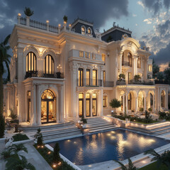 Obraz premium High-end and luxurious villa design ideas.