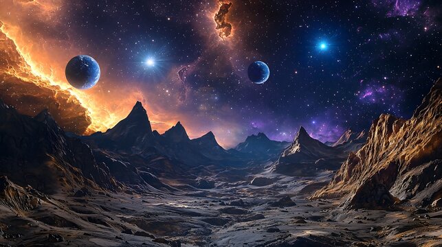 30. A timeless interstellar landscape filled with infinite galaxies and deep cosmic mystery