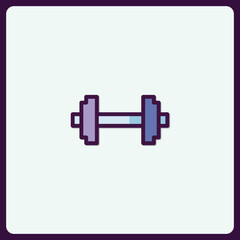 Pixelated Dumbbell Icon for Fitness, Exercise, and Weight Training Concepts