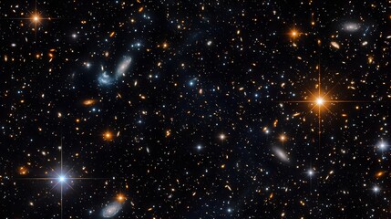 15. A galactic horizon with stars forming intricate cosmic patterns, representing the vastness of inception