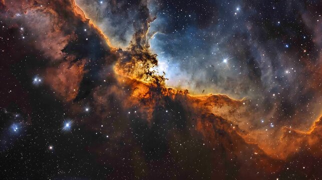 15. A galactic horizon with stars forming intricate cosmic patterns, representing the vastness of inception