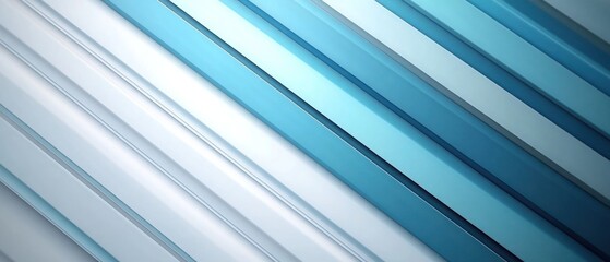 Fototapeta premium Abstract blue and white diagonal lines with depth and texture