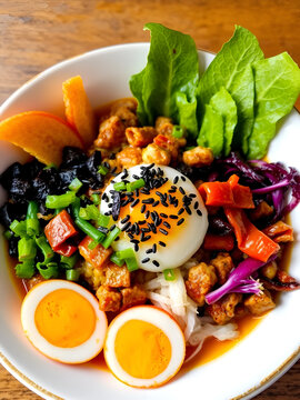 Bibimbap sometimes romanized as bi bim bap Food photography