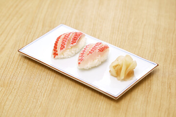 Ebisudai ( Japanese soldierfish ) nigiri sushi