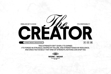 Streetwear Aesthetic typography quotes graphic design	