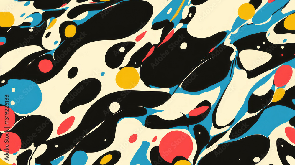Aufkleber Abstract elegant pattern with vibrant chaos and dynamic shapes for modern design