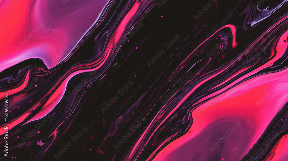 Poster vivid acrylic abstract chaos with swirling patterns and vibrant colors