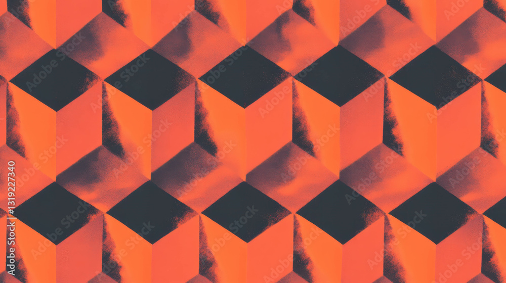 Poster geometric brick pattern with dynamic elegance for modern design