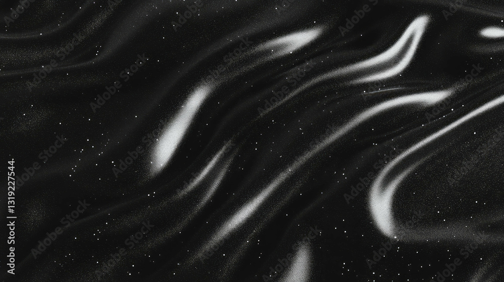Poster shimmering bright overlay texture on black background for creative design
