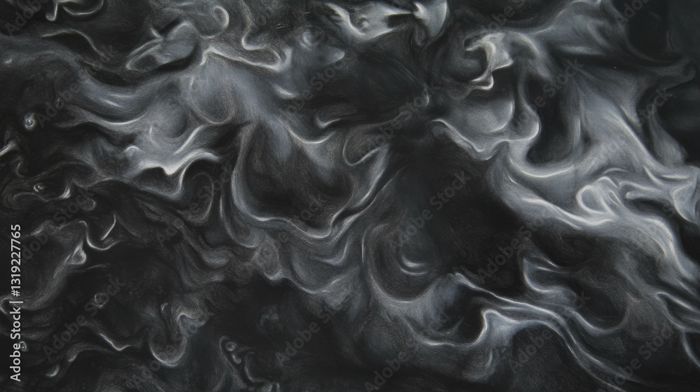 Poster dynamic charcoal abstract background with chaotic swirls for artistic design and inspiration
