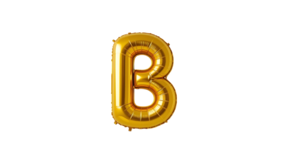 Golden inflatable balloons letters B
