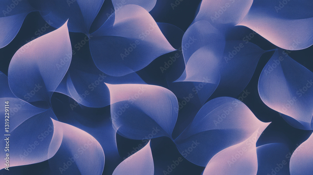 Poster elegant and simple chaotic pattern in blue and pink tones
