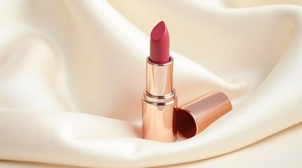 Red lipstick with yellow silk, product picture 