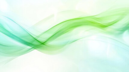 Fototapeta premium Abstract swirling light green and light blue smoke. Stock photo of flowing colors for background design