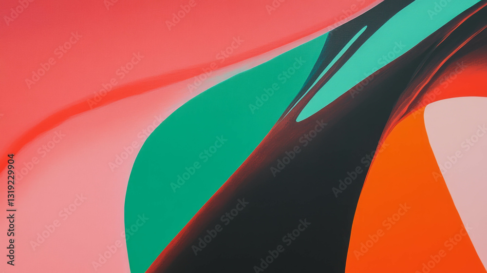 Poster Vibrant contemporary abstract background with dynamic chaotic shapes for design projects