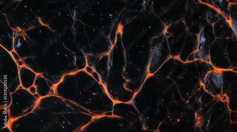 Aufkleber Abstract fiery veins pattern texture isolated on black background for design