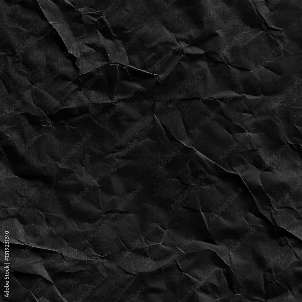Poster dark crumpled paper texture for artistic backgrounds and design projects