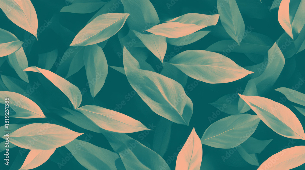 Poster Delicate and elegant leaf pattern for nature-inspired design projects
