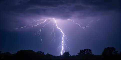 Lightning Strike at Night