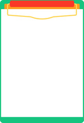 Illustration of a clipboard with blank paper.
