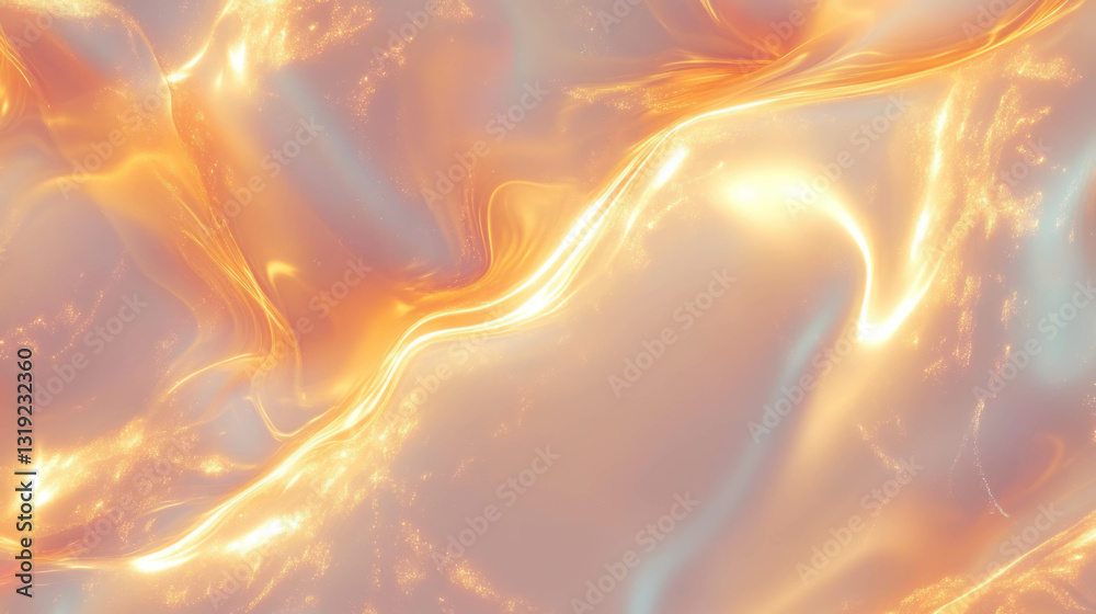 Poster elegant abstract background with flowing golden light texture