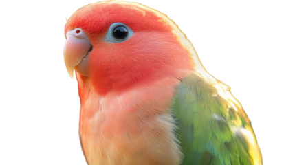 red parrot isolated on white background