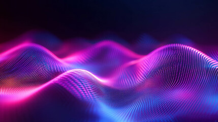 Futuristic abstract background with chaotic neon wave patterns for creative design