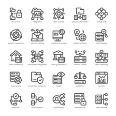 Data Integration Icon pack for your website, mobile, presentation, and logo design. Data Integration Icon outline design. Vector graphics illustration and editable stroke.