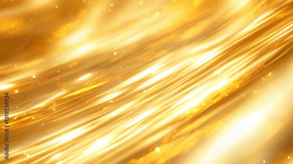 Poster Golden abstract background with flowing light for elegant design