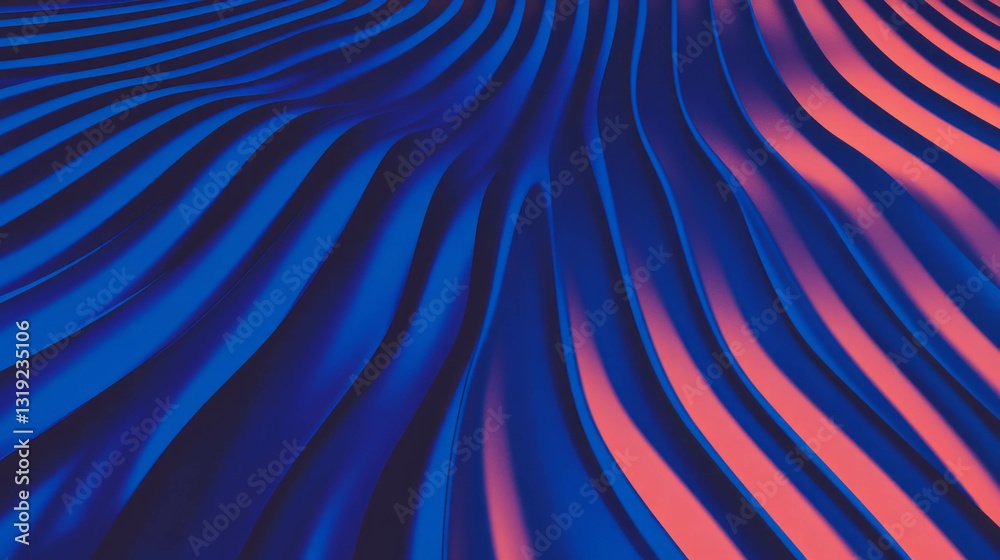 Poster Elegant gradient pattern with chaotic wave texture for modern design