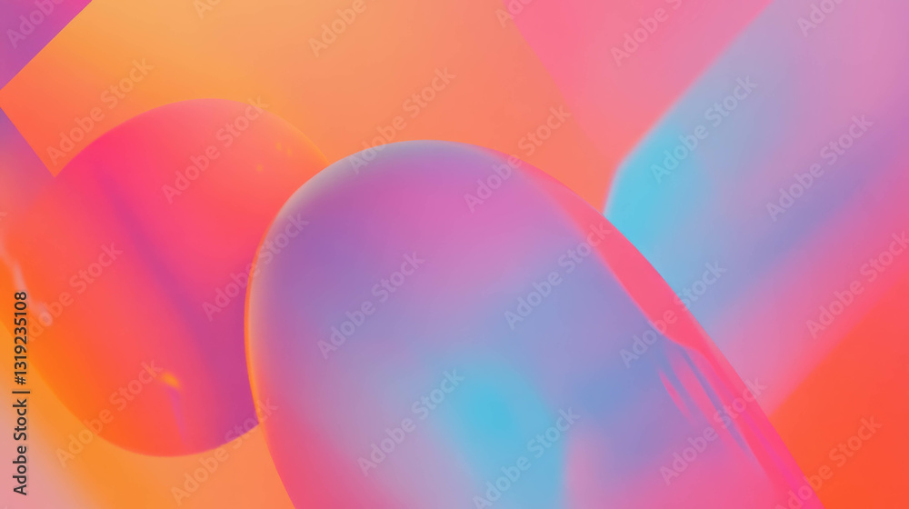 Poster vibrant gradient with abstract patterns for modern designs