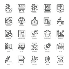 Student Resources Icon pack for your website, mobile, presentation, and logo design. Student Resources Icon outline design. Vector graphics illustration and editable stroke.