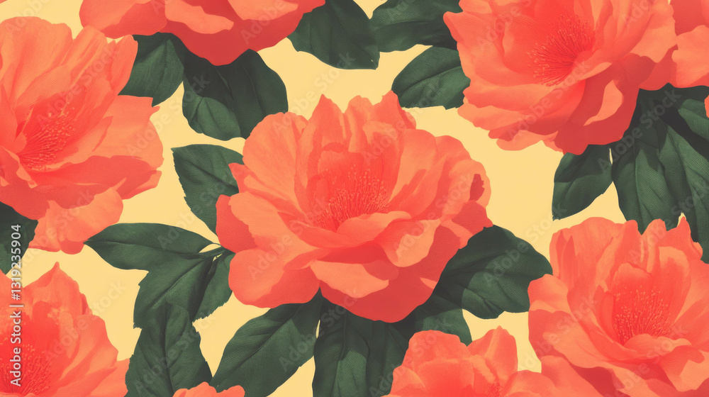 Poster elegant floral pattern in high key design for creative projects