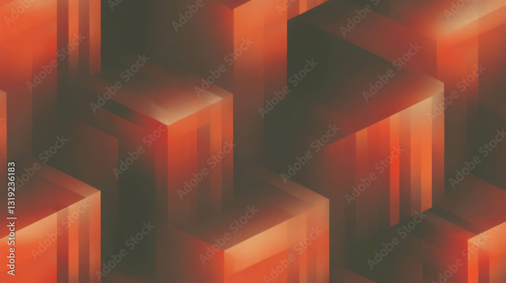 Aufkleber abstract industrial elegance with geometric patterns in chaotic design