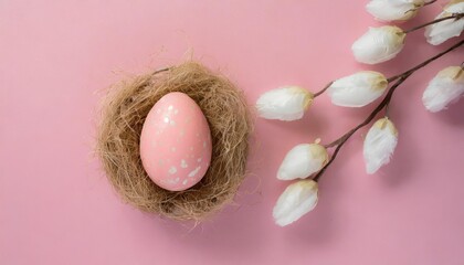 easter eggs and flowers
