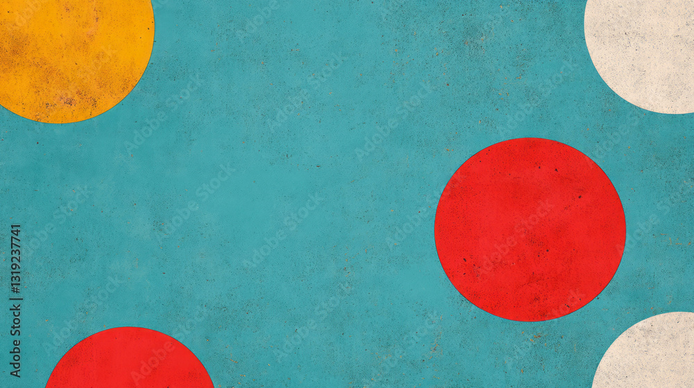 Poster Minimalist abstract composition with colorful chaos for modern design