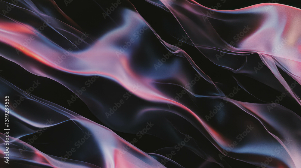 Poster Abstract fluid wave pattern with vibrant colors for modern design