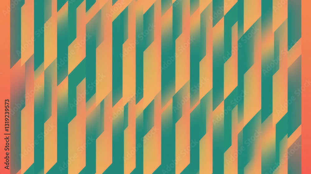 Poster sharp elegant pattern with bold colors and abstract geometric chaos theme for modern design